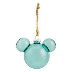 Disney Magasin France // Boule De Noël Tête De Mickey Translucide Collection Forêt Verte Disneyland Paris