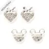 Disney Magasin France // Disney Store Lot De 2 Paires De Clous D'oreilles Mickey Et Minnie Plaquées Argent