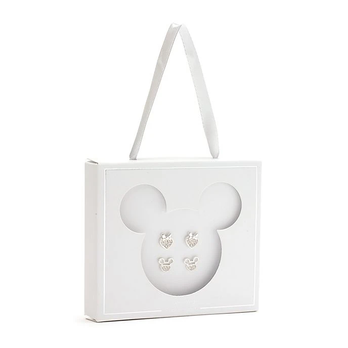 Disney Magasin France // Disney Store Lot De 2 Paires De Clous D'oreilles Mickey Et Minnie Plaquées Argent 2 Disney Magasin France // Disney Store Lot De 2 Paires De Clous D'oreilles Mickey Et Minnie Plaquées Argent – Image 2