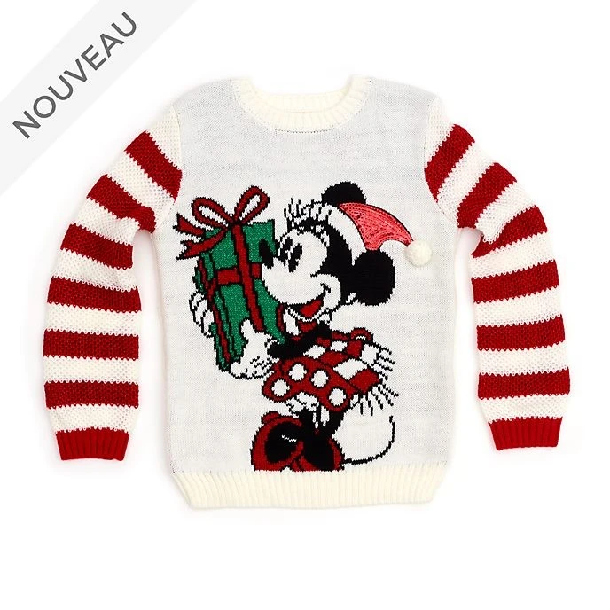Disney Solde // Disney Store Pull De Noël Minnie Pour Enfants, Collection Holiday Cheer 1 Disney Solde // Disney Store Pull De Noël Minnie Pour Enfants, Collection Holiday Cheer