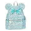 Disney Solde // Loungefly Mini Sac à Dos Minnie à Sequins Aqua Arendelle
