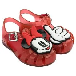 Disney Soldes // Melissa Sandales En Plastique Minnie Rouges Pour Bébé