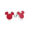 Magasin Disney // Couture Kingdom Boucles D'oreilles Mickey Mouse Plaqués Or Blanc