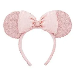 Nouveautés Disney // Disneyland Paris Serre-tête Oreilles De Minnie Mouse Rose Avec Sequins