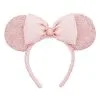 Solde Disney // Disneyland Paris Serre-tête Oreilles De Minnie Mouse Rose Avec Sequins